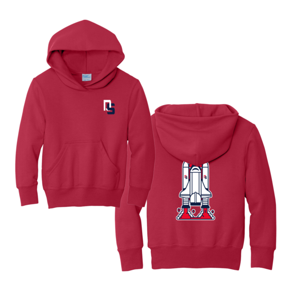 Dick Scobee Port & Company® Youth Core Fleece Pullover Hooded Sweatshirt - Front/Back - Image 2