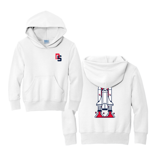 Dick Scobee Port & Company® Youth Core Fleece Pullover Hooded Sweatshirt - Front/Back