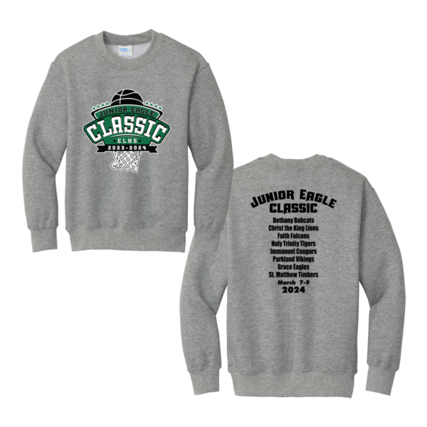"Junior Eagles" Port & Company® YOUTH Core Fleece Crewneck Sweatshirt