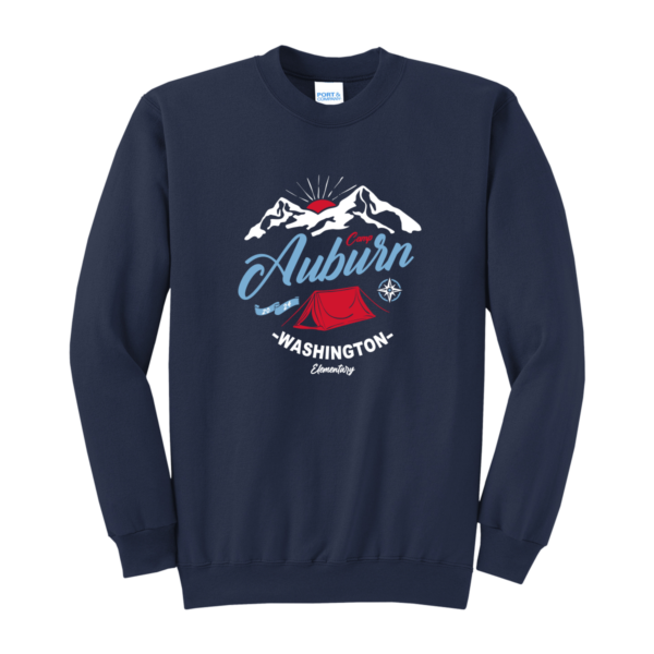 Port & Company® Essential Fleece Crewneck Sweatshirt - Camp Auburn - Image 2
