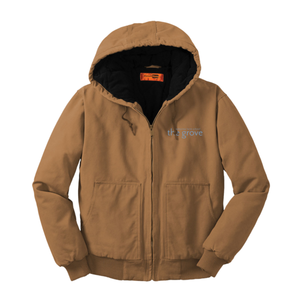 The Grove CornerStone® Washed Duck Cloth Insulated Hooded Work Jacket - Image 2