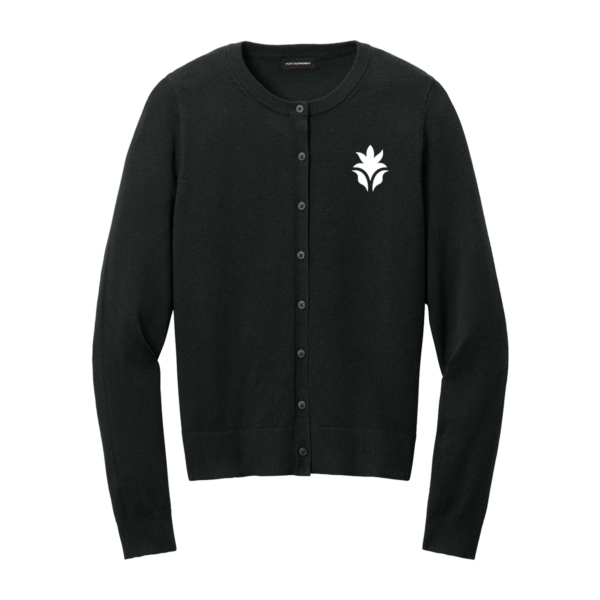 Farm 12 Port Authority® Women’s Easy Care Crewneck Cardigan Sweater