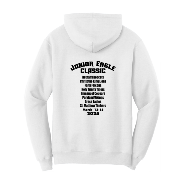 Junior Eagle Classic Core Fleece Pullover Hooded Sweatshirt - White